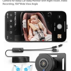 Baby Essentials Car Baby Monitor with Night Vision - Black